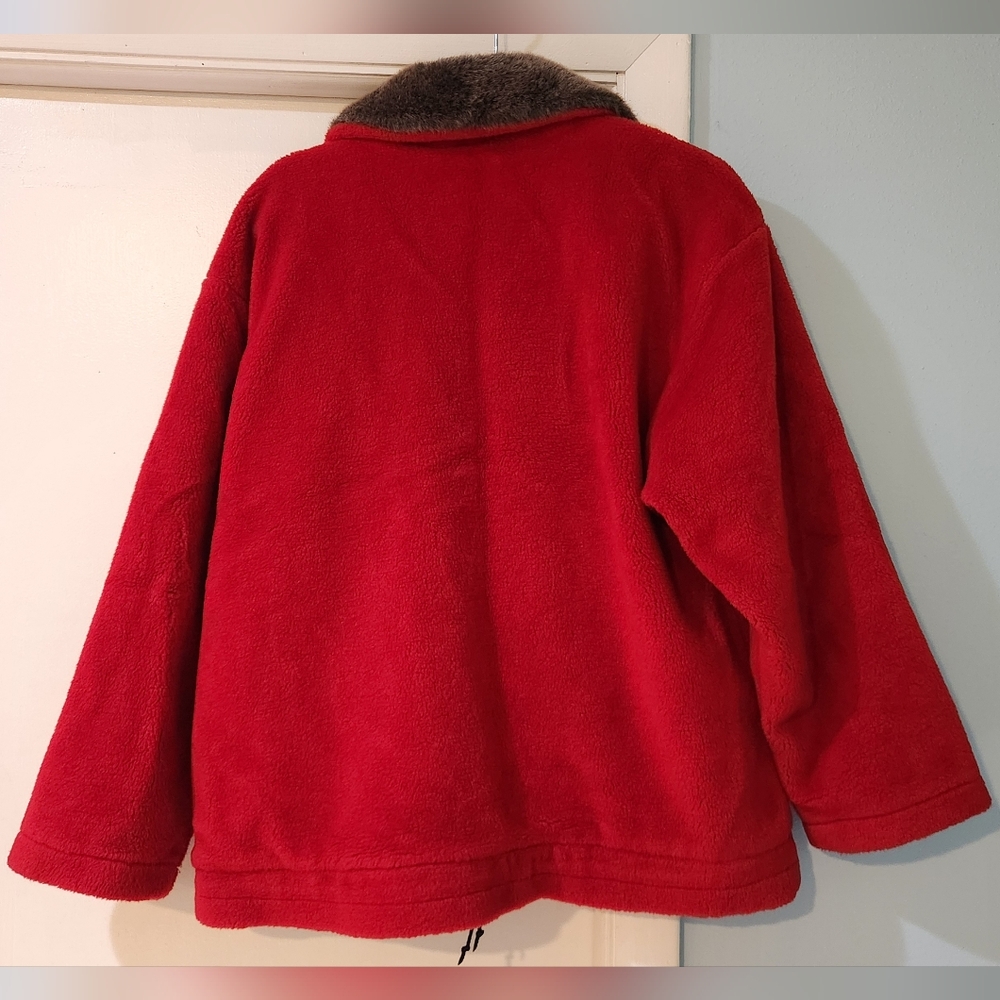 Women's Nils Resort Collection Red Fleece Jacket, Size S - Picture 10 of 16